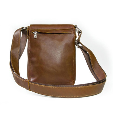 Men's mini messenger bag, 235x160x50 mm, terracotta