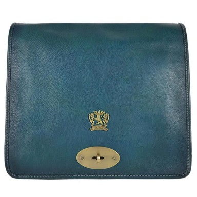 Pratesi BBL122/32 - Cross Body Bag Portalettere in cow leather Bruce Blue