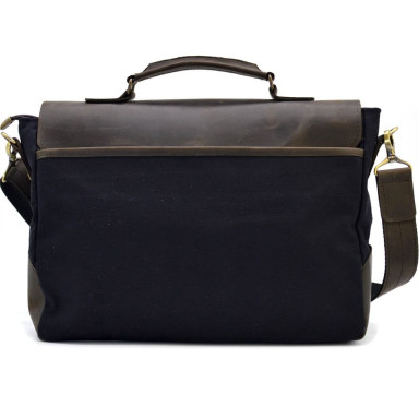 Чоловіча сумка-портфель з канвасу та шкіри TARWA RCg-3960-3md