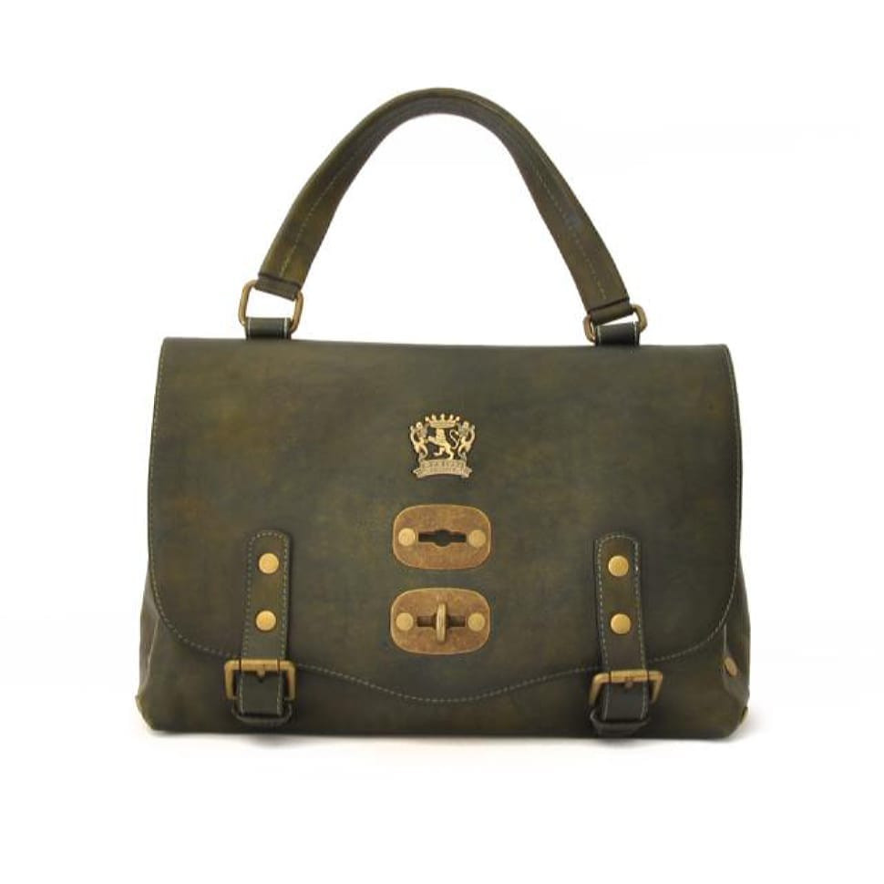 Pratesi BVS162/P - Woman Bag Castell'Azzara Small in cow leather Bruce Dark Green