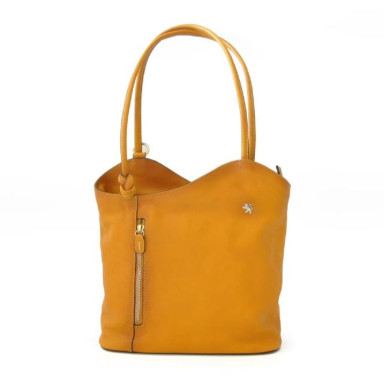Pratesi BSE465 - Consuma Shoulder Bag in cowhide leather Bruce Mustard