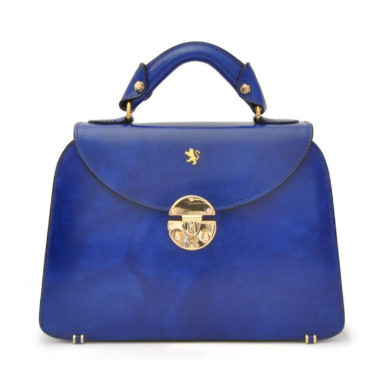 Pratesi RBE285/P - Veneziano Small Lady Bag in cow leather Radica Electric Blue
