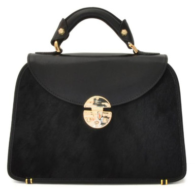 Pratesi CNE285/P - Veneziano Small Cavallino Woman Bag in real leather Cavallino Black