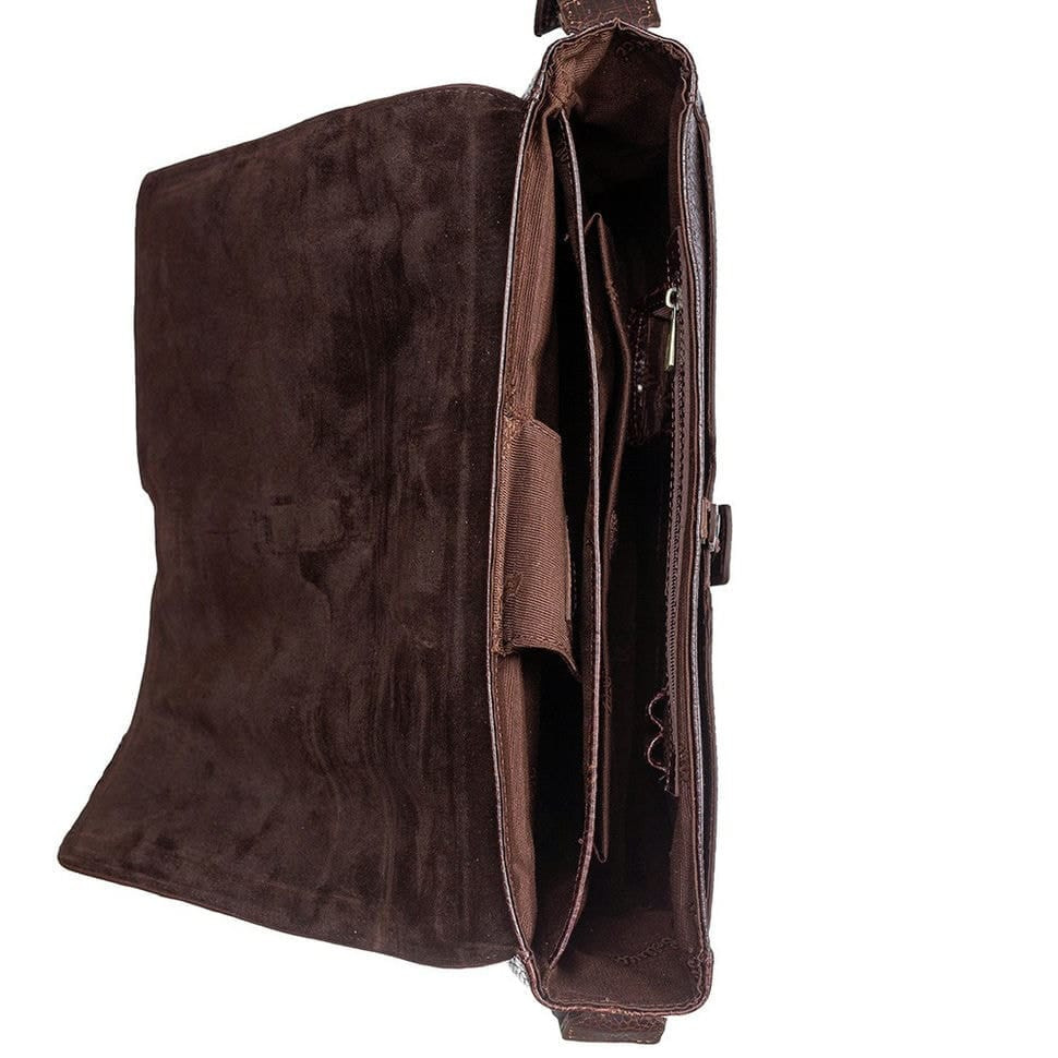 Сумка м'яка шкіряна Tony Bellucci 5057-886 коричневий флотар