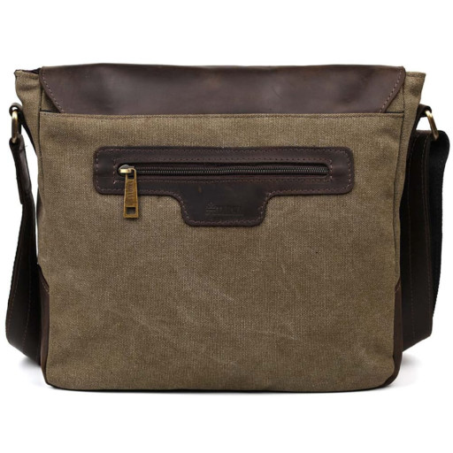 Сумка через плече розміру А4 з парусини та шкіри RCh-6601-3md TARWA
