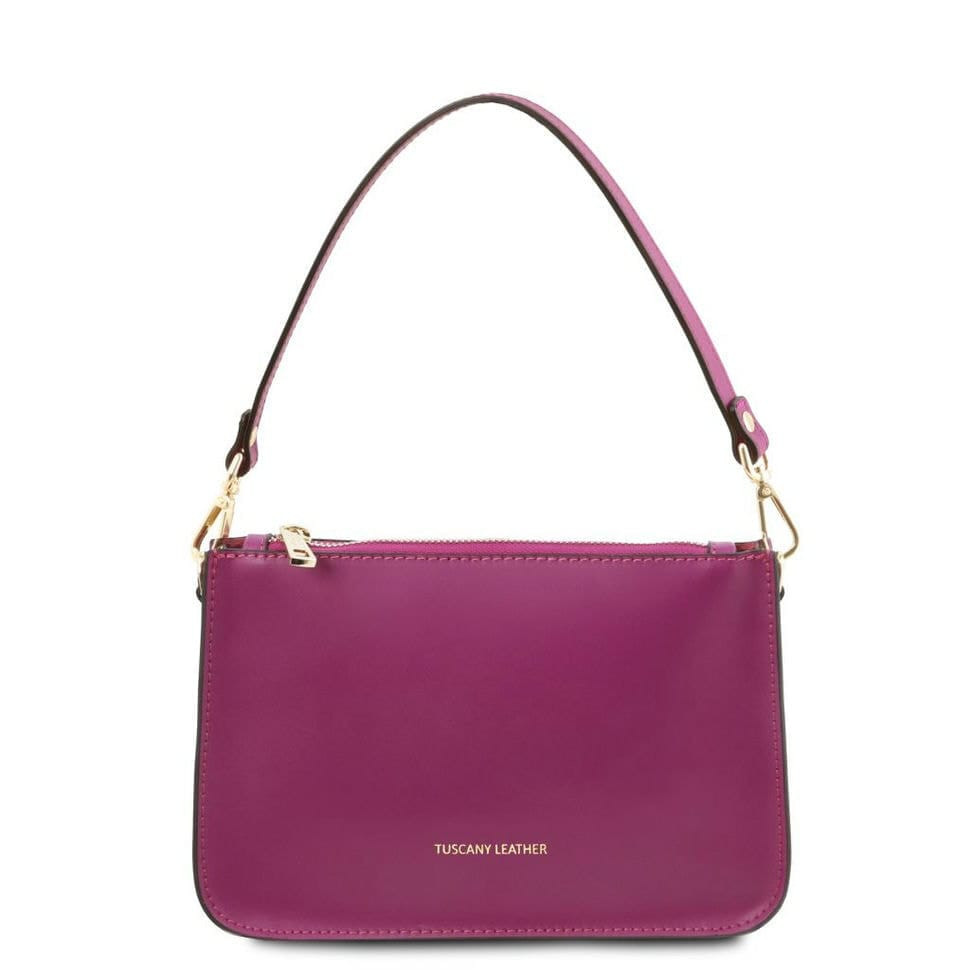 Шкіряний жіночий клатч з ременем Cassandra TL142038 Tuscany