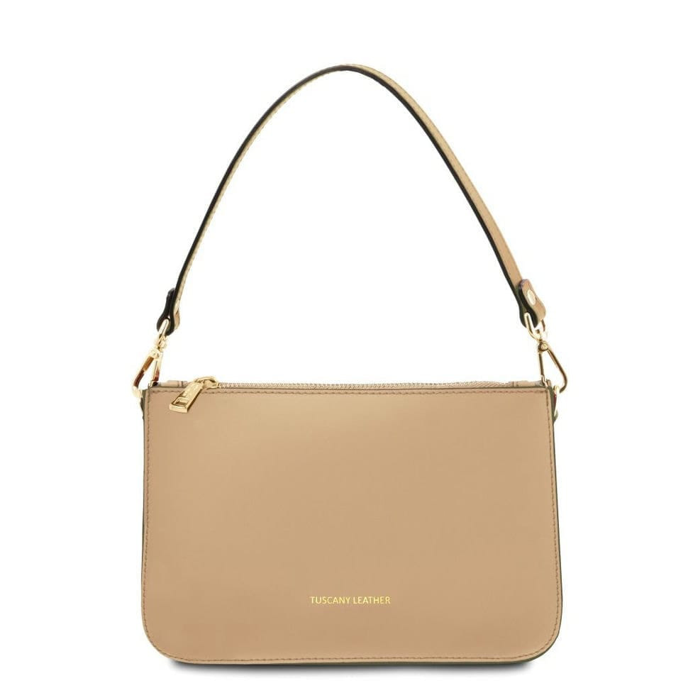 Шкіряний жіночий клатч з ременем Cassandra TL142038 Tuscany