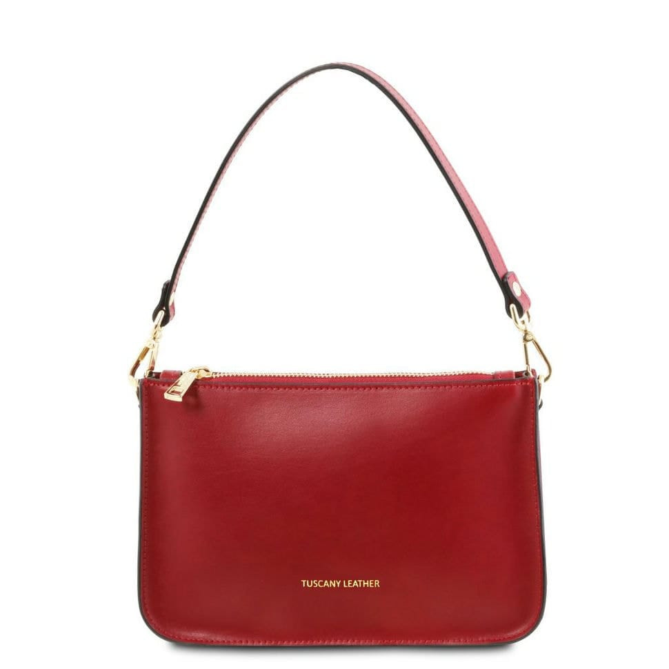 Шкіряний жіночий клатч з ременем Cassandra TL142038 Tuscany
