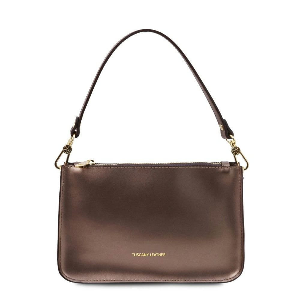 Шкіряний жіночий клатч з ременем Cassandra TL142038 Tuscany