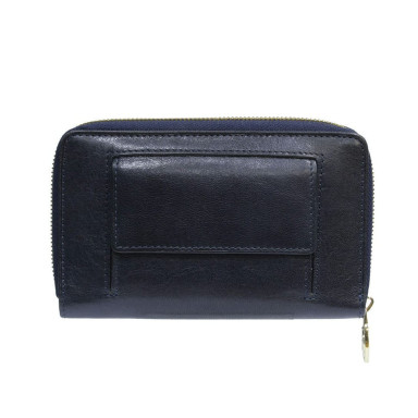 Leather wallet Topkapi 3441 navy blue