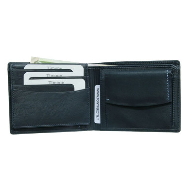 Leather wallet Timone 11012 navy blue