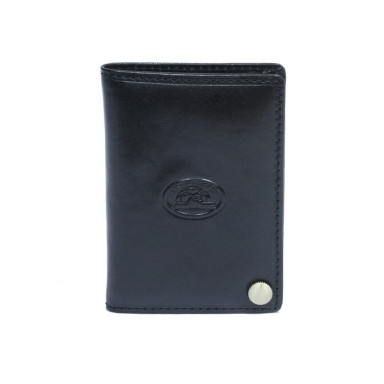 Leather business card holder Italico 2367 nero black