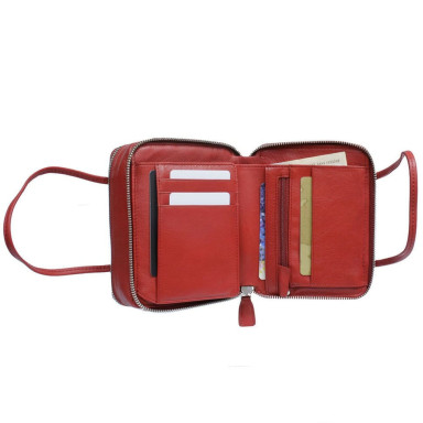 Сумка шкіряна Contatto 3075 rosso червоний