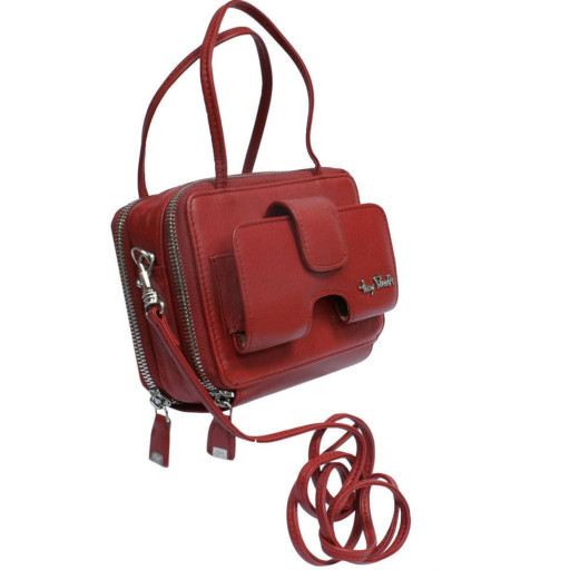 Сумка шкіряна Contatto 3075 rosso червоний