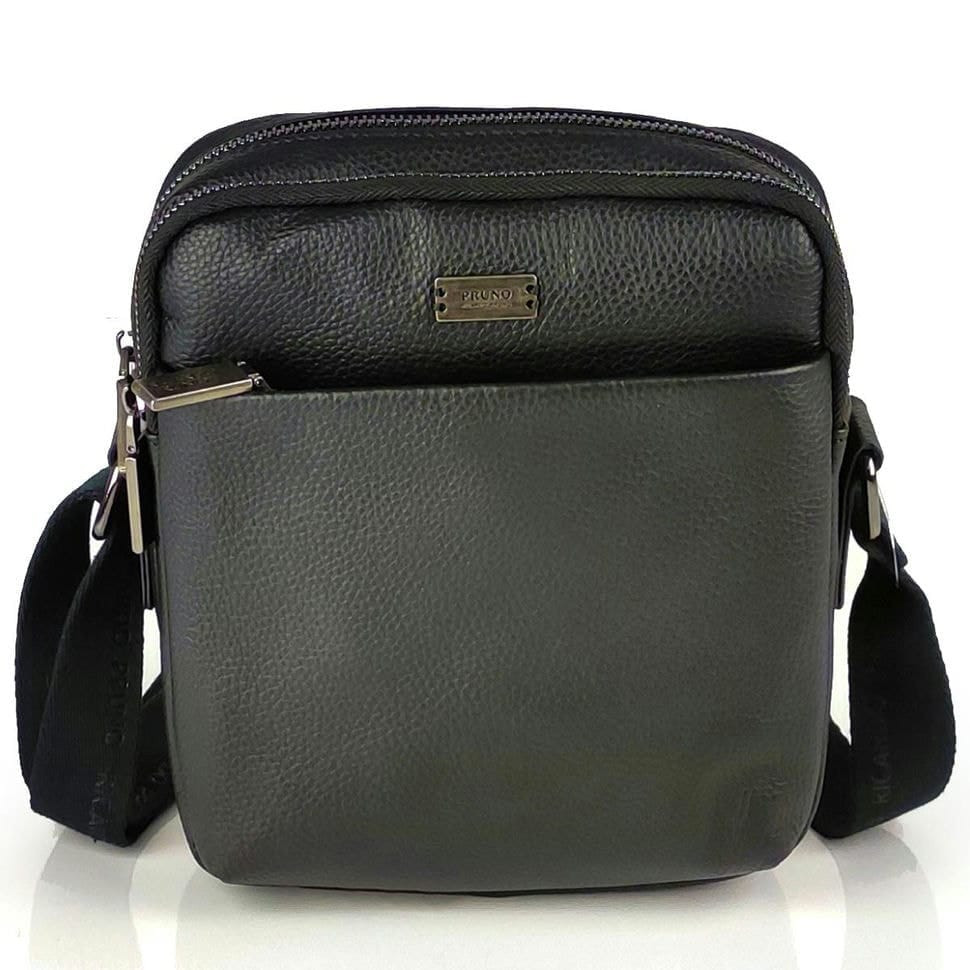 Чоловіча сумка через плече натуральна шкіра зерниста структура Ricardo Pruno RP-F-A25F-9749A