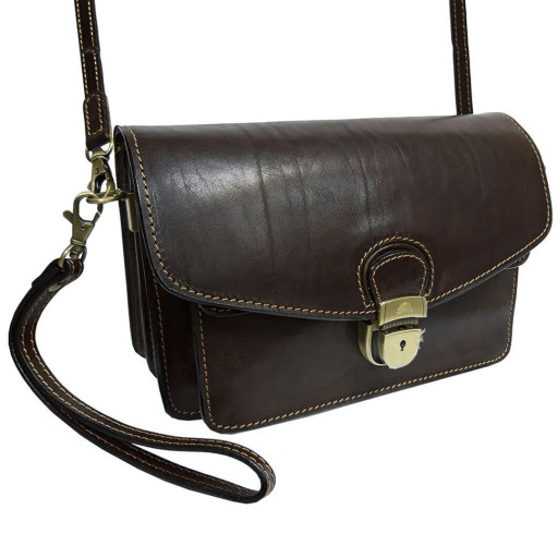 Сумка-барсетка шкіряна Italico 8264 коричневий
