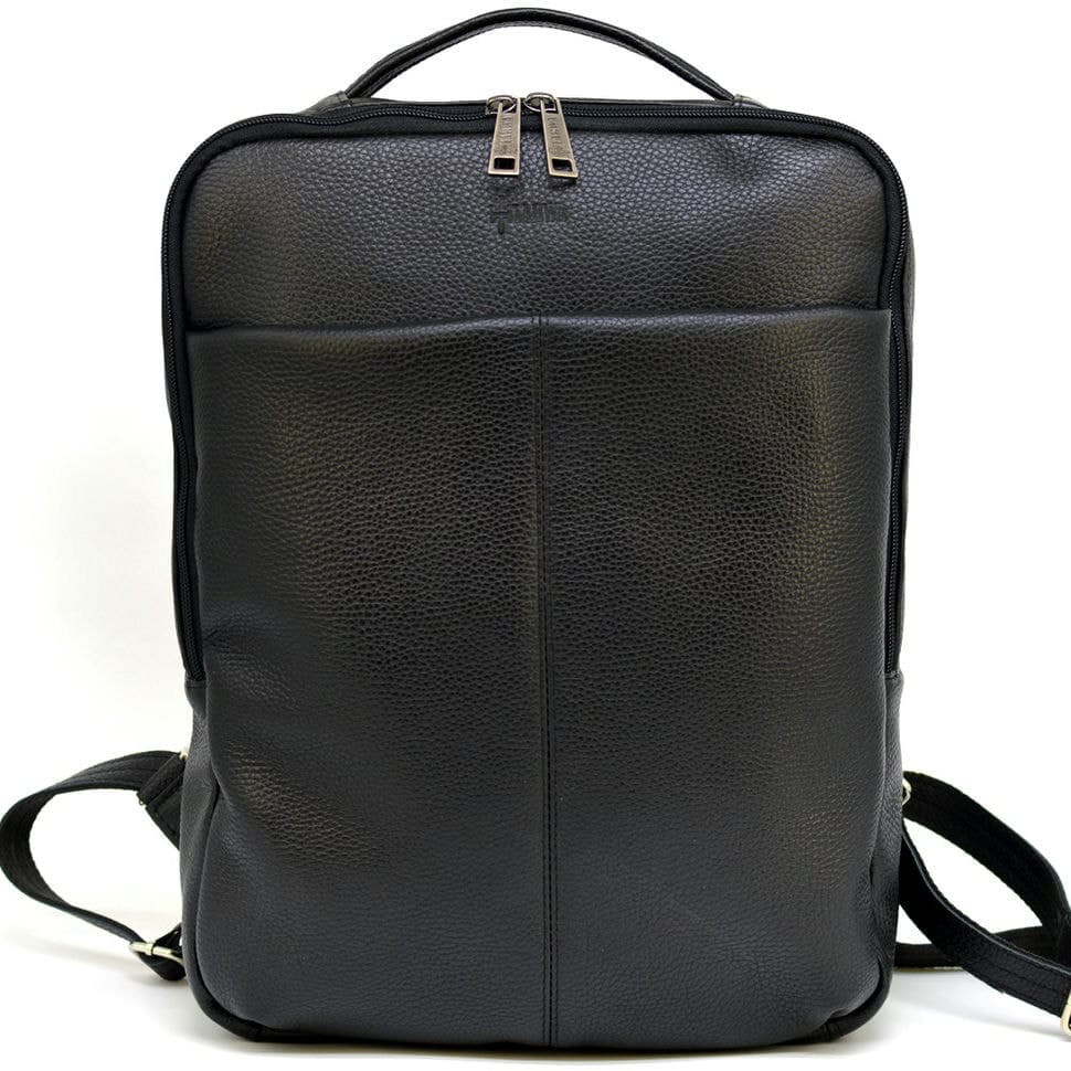 Urban leather men's backpack black TARWA FA-7280-3md