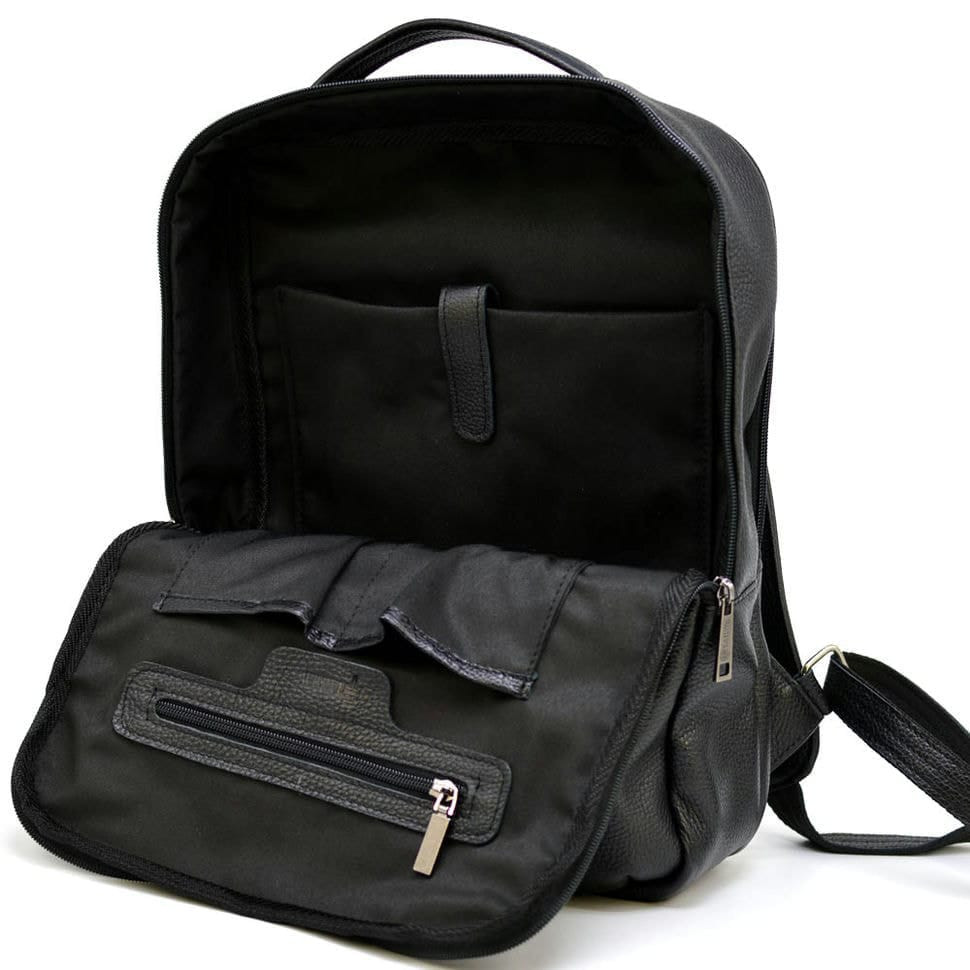 Urban leather men's backpack black TARWA FA-7280-3md