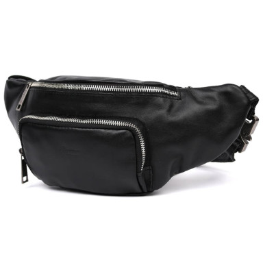 Stylish belt bag of the brand TARWA GA-3079-4lx in black nappa