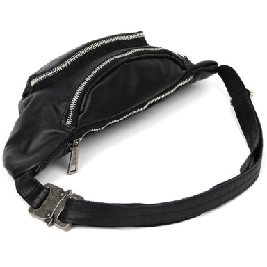Stylish belt bag of the brand TARWA GA-3079-4lx in black nappa