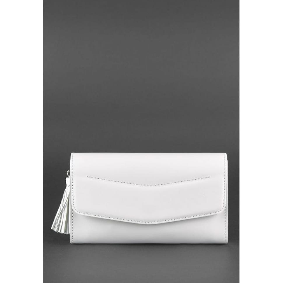 Біла жіноча шкіряна сумка Еліс