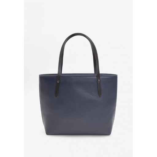 Кожаный шоппер Walker Mini темно-синий