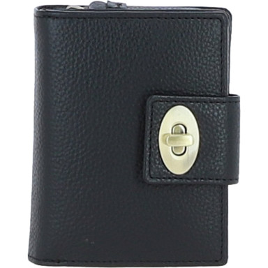 Жіночий шкіряний гаманець Ashwood Y60 Black (Чорний)