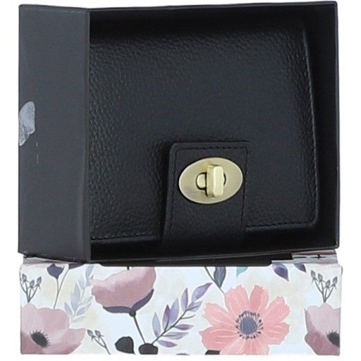 Жіночий шкіряний гаманець Ashwood Y60 Black (Чорний)