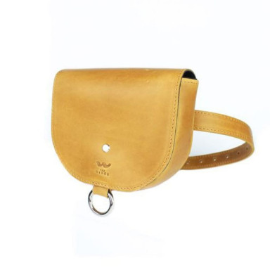Women's leather bag Ruby S yellow vintage