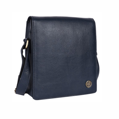 Hammonds Flycatcher SB1159 Blue Leather Men's Shoulder Bag
