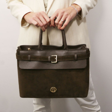 Tenace Suede leather handbag