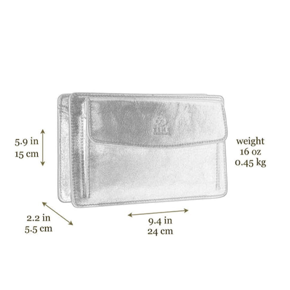 Шкіряний клатч-гаманець - Decameron - Синій колір - Time Resistance 5230301