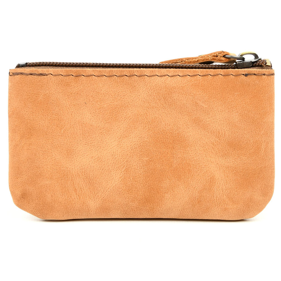 Leather coin key holder TARWA RCam-coin-001 sand