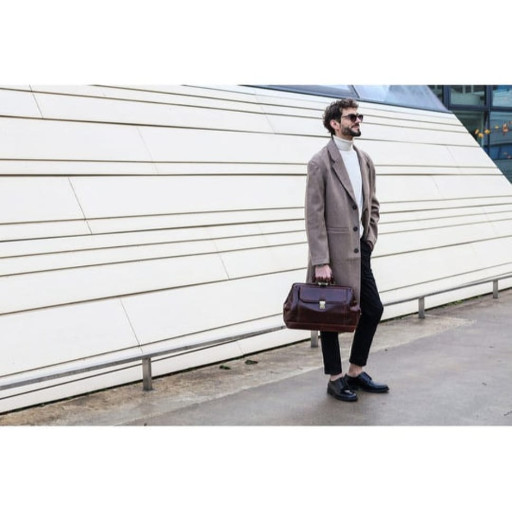 Великий італійський шкіряний саквояж - Hamlet - світло-коричневий 5205101 Time Resistance