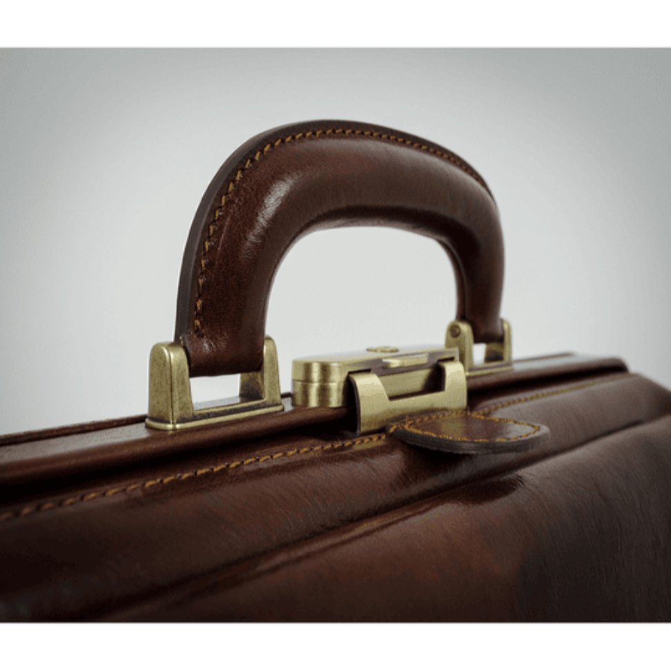 Великий італійський шкіряний саквояж - Hamlet - світло-коричневий 5205101 Time Resistance