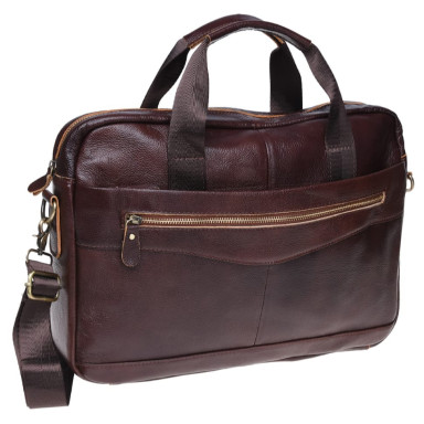 Мужская кожаная сумка Borsa Leather K11118-brown
