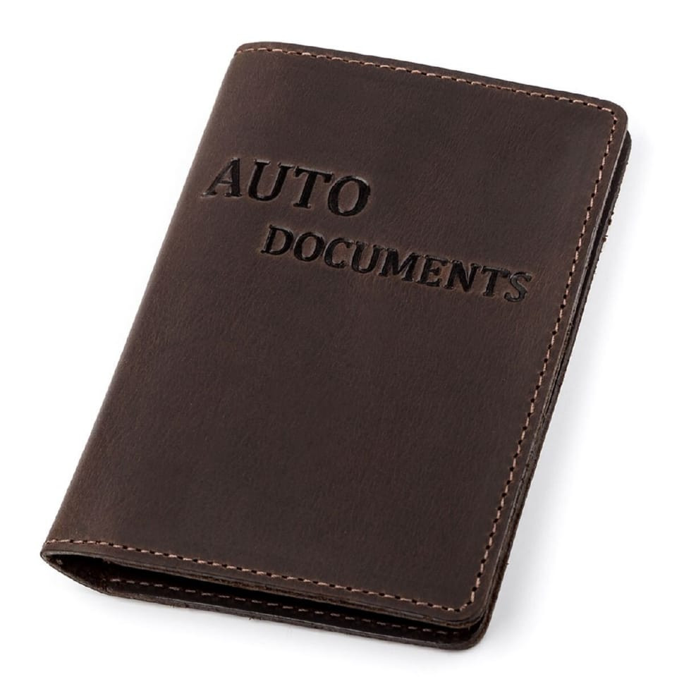 Cover for auto documents Shvigel 13922 leather Brown