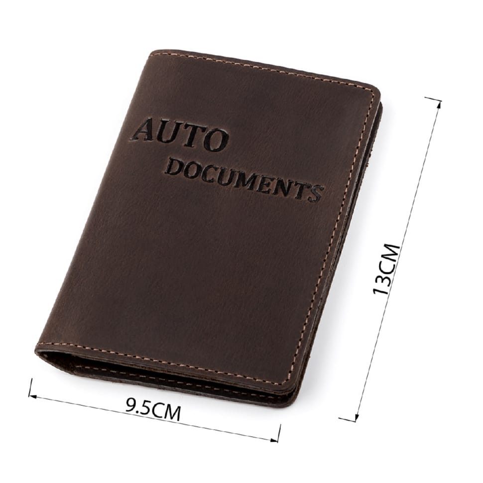 Cover for auto documents Shvigel 13922 leather Brown