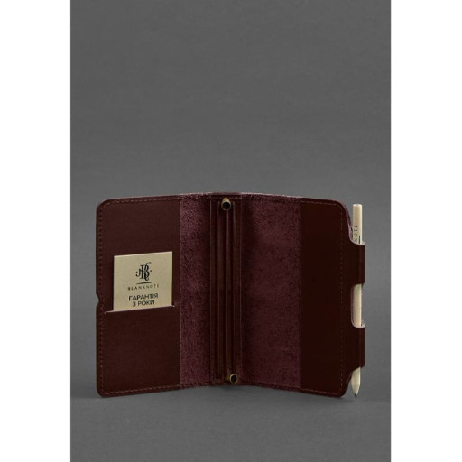 Шкіряний блокнот (Софт-бук) 3.0 бордовий