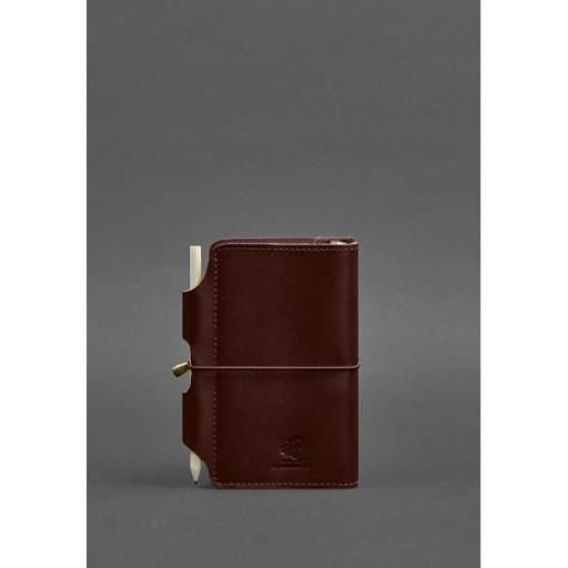 Шкіряний блокнот (Софт-бук) 3.0 бордовий