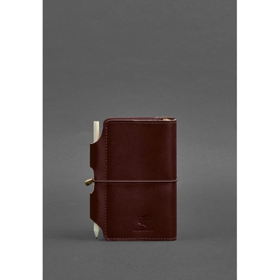 Шкіряний блокнот (Софт-бук) 3.0 бордовий
