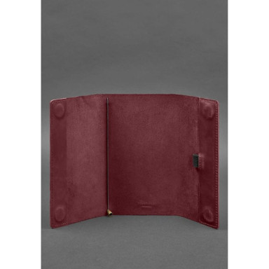 Leather notebook soft beech 7.0 burgundy Crazy Horse