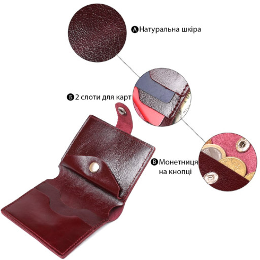 Жіноче глянсове шкіряне портмоне Shvigel 16484