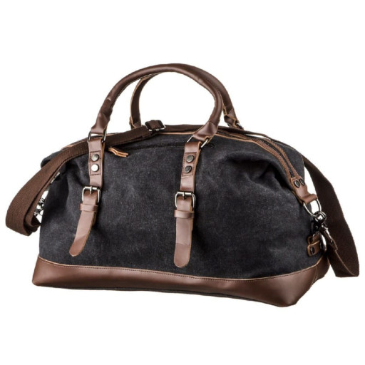 Дорожня сумка текстильна Vintage 20170 Чорна