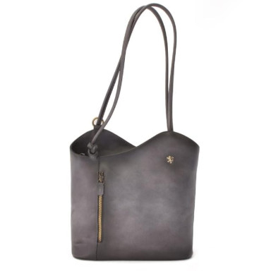 Pratesi BGR465 - Consuma Shoulder Bag in cowhide leather Bruce Gray