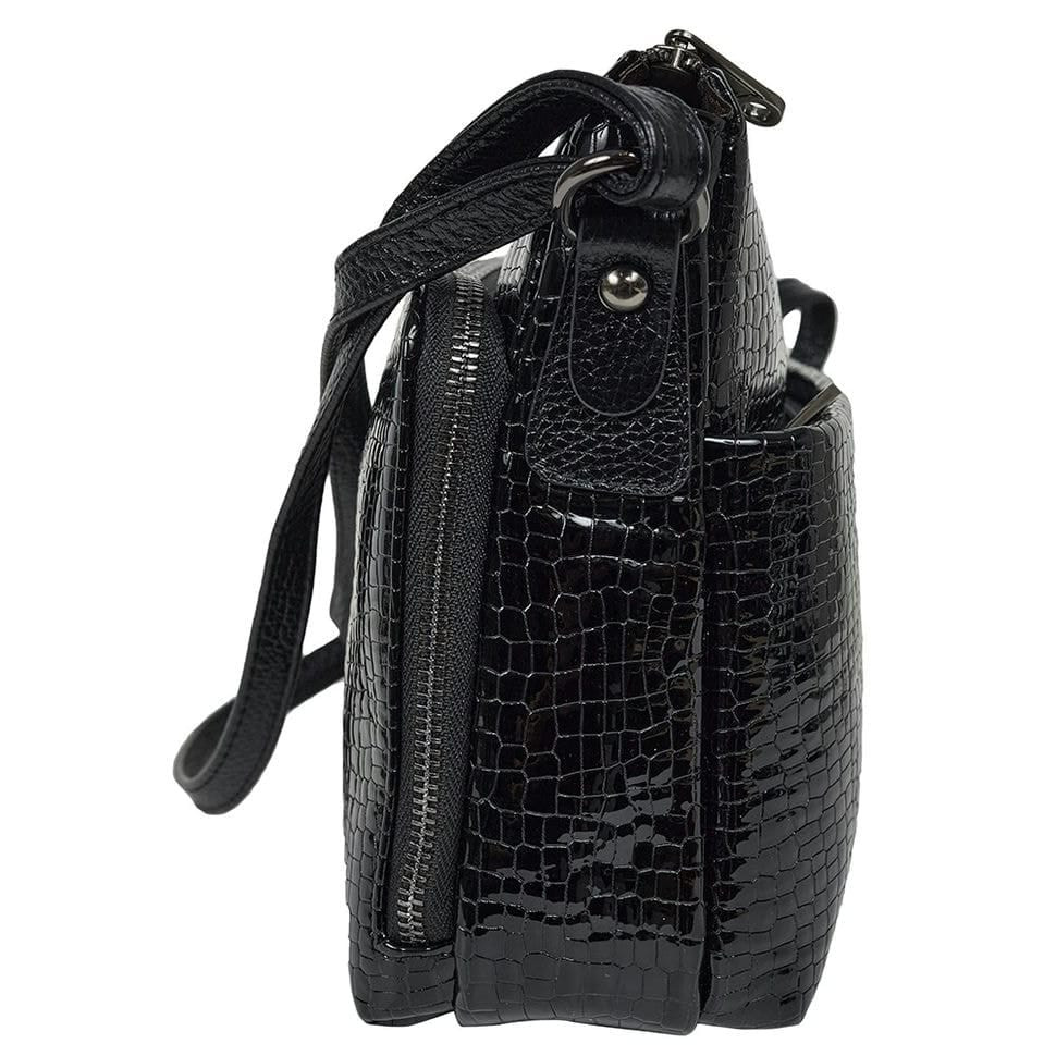 Сумка жіноча шкіра Desisan 3015-583 чорний лак