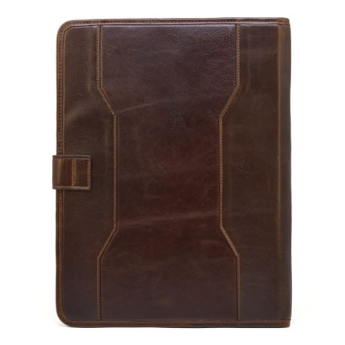 Leather portfolio folder open type with a strap A5 A4 TARWA GC-2141-4lx