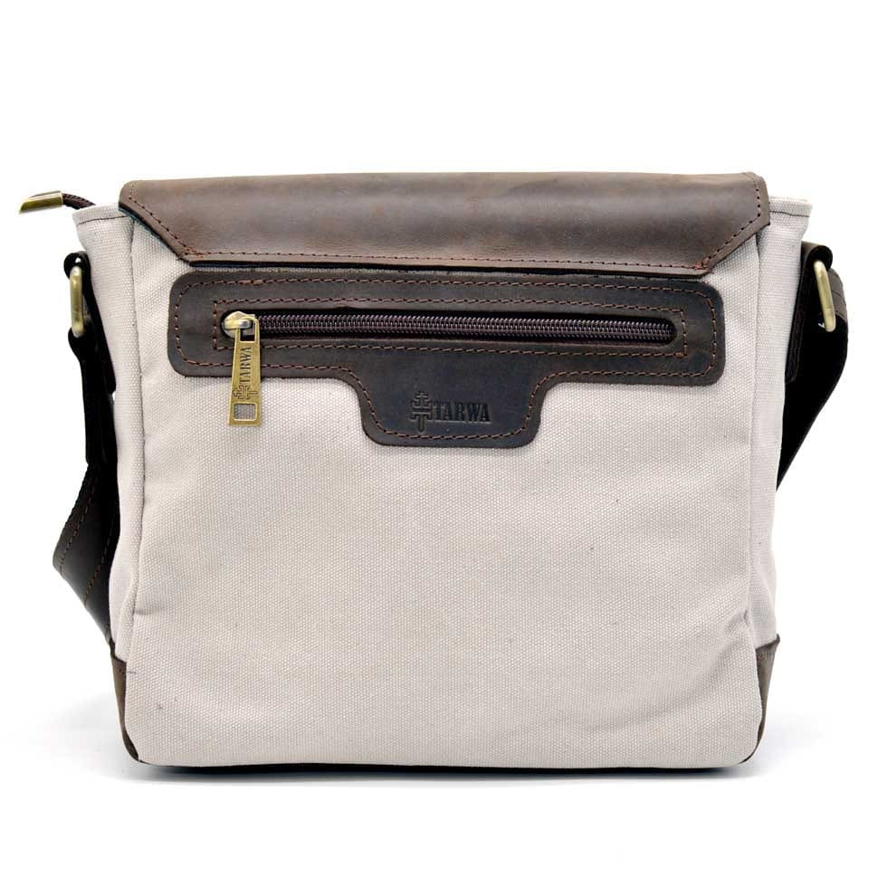 Сумка-месенджер через плече мікс тканини канвас і шкіри RGj-1309-4lx TARWA