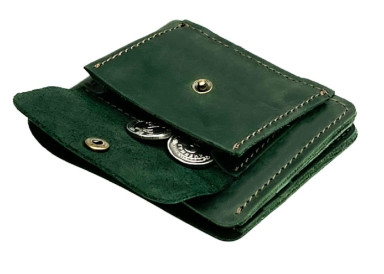 Leather wallet small 1087-6(9) green