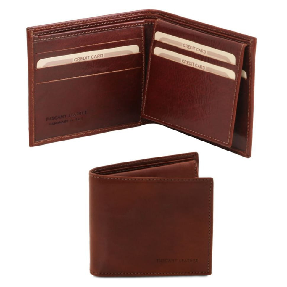 Exclusive 3 fold leather wallet for men Tuscany TL141353